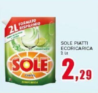 Happy Casa SOLE PIATTI ECORICARICA 2 lt offerta