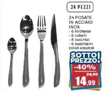Happy Casa 24 POSATE IN ACCIAIO INOX offerta