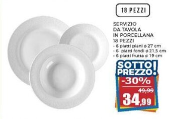 Happy Casa SERVIZIO DA TAVOLA IN PORCELLANA 18 PEZZI offerta