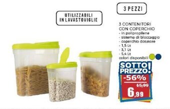 Happy Casa 3 CONTENITORI CON COPERCHIO offerta