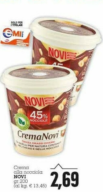 Novi Crema 45% Nocciole 200 G(ml)
