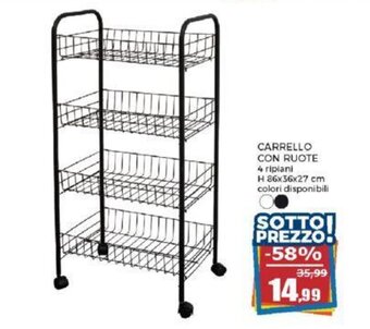 Happy Casa CARRELLO CON RUOTE offerta