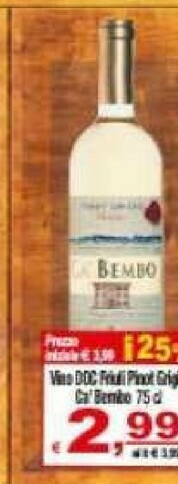 CTS Supermercati Vino bianco offerta