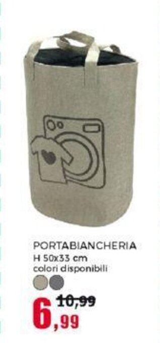 Happy Casa PORTABIANCHERIA H 50x33 cm offerta