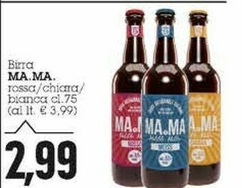 Emi Supermercati Ma.ma Birra Rossa 750 Ml offerta