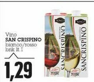 Emi Supermercati Cantine ronco San Crispino Vino Rosso 1000 G(ml) offerta