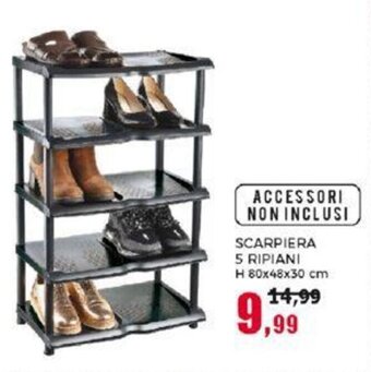 Happy Casa SCARPIERA 5 RIPIANI H 80x48x30 cm offerta