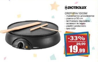 Happy Casa DICTROLUX CREPIERA 1000W offerta