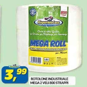 Risparmio Casa ROTOLONE INDUSTRIALE MEGA 2 VELI 800 STRAPPI offerta