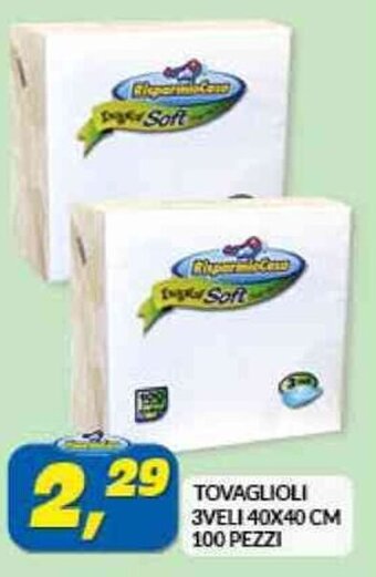 Risparmio Casa TOVAGLIOLI 3VELI 40X40 CM 100 PEZZI offerta