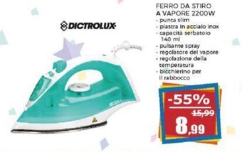 Happy Casa FERRO DA STIRO A VAPORE 2200W offerta