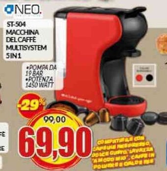 Risparmio Casa ST-504 MACCHINA DEL CAFFE MULTISYSTEM 5IN1 offerta