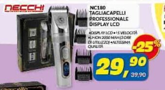 Risparmio Casa NC180 TAGLIACAPELLI PROFESSIONALE DISPLAY LCD offerta