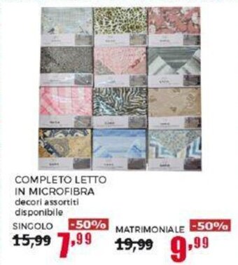 Happy Casa COMPLETO LETTO IN MICROFIBRA Singolo offerta