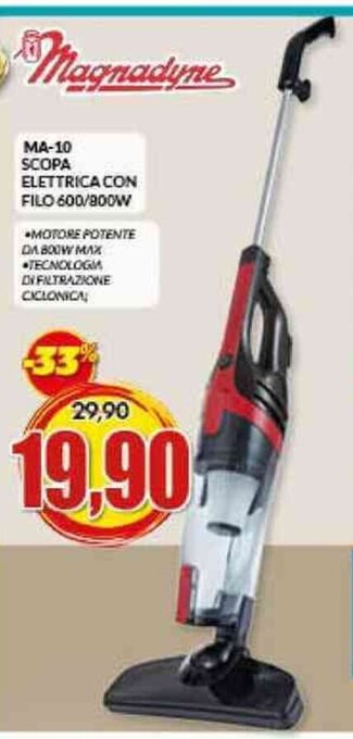 Risparmio Casa MA-10 SCOPA ELETTRICA CON FILO 600/800W offerta