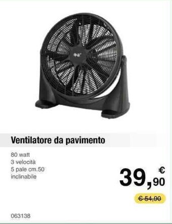 Ventilatore da pavimento