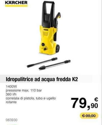 Handy fai da te Idropulitrice ad acqua fredda K2 offerta
