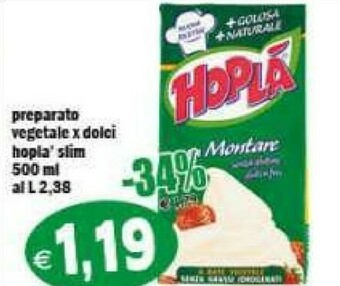 Il Castoro Supermercati Hoplà Panna offerta