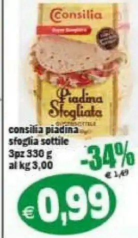 Il Castoro Supermercati Consilia Piadine offerta