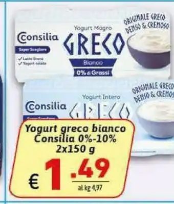 Ipercarni Consilia Yogurt greco offerta