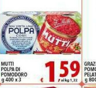 Iper Triscount Mutti Pomodori pelati offerta