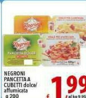 Gros Negroni Pancetta offerta