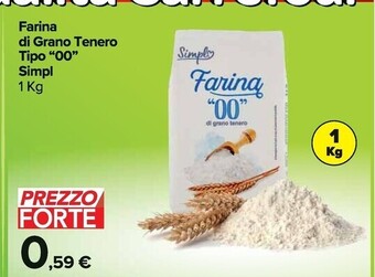 Carrefour Market Simpl farina di grano tenero tipo 00 offerta