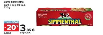 Carrefour Market Simmenthal carne offerta