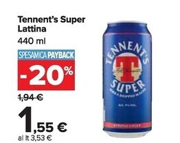 Carrefour Market Tennent's super lattina offerta