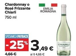 Carrefour Market Chiarli chardonnay o rosé frizzante offerta