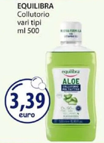 Acqua & Sapone EQUILIBRA Collutorio vari tipi ml 500 offerta