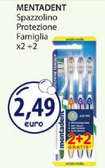 Acqua & Sapone MENTADENT Spazzolino Protezione Famiglia x2+2 offerta