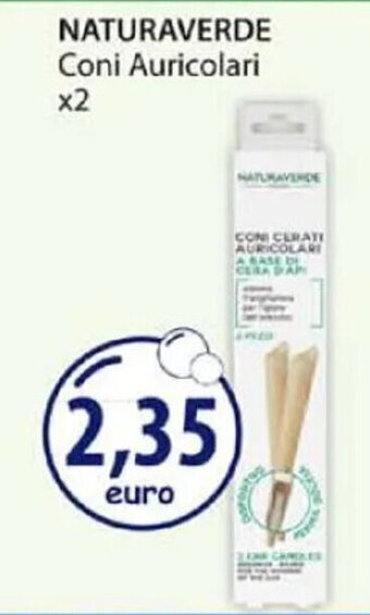 Acqua & Sapone NATURAVERDE Coni Auricolari x2 offerta