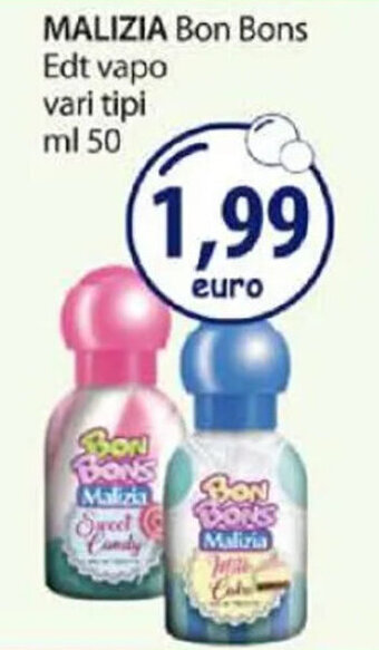 Acqua & Sapone MALIZIA Bon Bons Edt vapo vari tipi ml 50 offerta