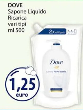 Acqua & Sapone DOVE Sapone Liquido Ricarica vari tipi ml 500 offerta