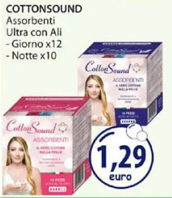 Acqua & Sapone COTTONSOUND Assorbenti Ultra con Ali - Giorno x12 - Notte x10 offerta