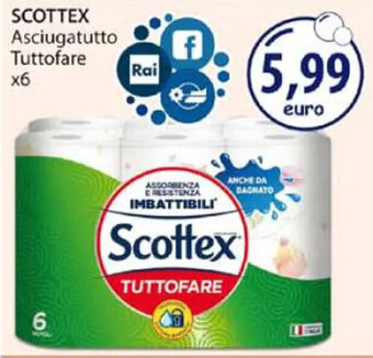 Acqua & Sapone SCOTTEX Asciugatutto Tuttofare x6 offerta