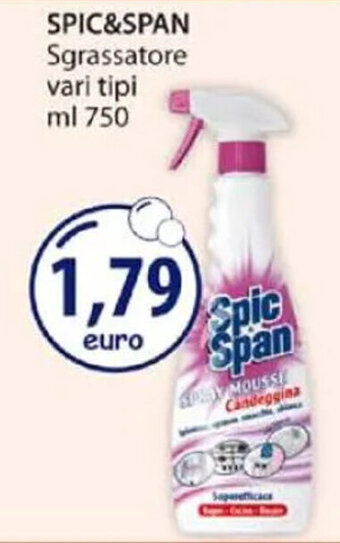 Acqua & Sapone SPIC&SPAN Sgrassatore vari tipi ml 750 offerta