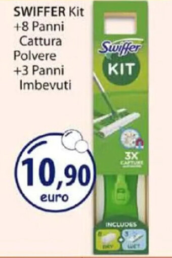 Acqua & Sapone SWIFFER Kit +8 Panni Cattura Polvere +3 Panni Imbevuti offerta