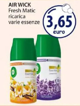 Acqua & Sapone AIR WICK Fresh Matic ricarica varie essenze offerta