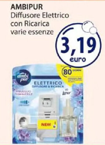 Acqua & Sapone AMBIPUR Diffusore Elettrico con Ricarica varie essenze offerta