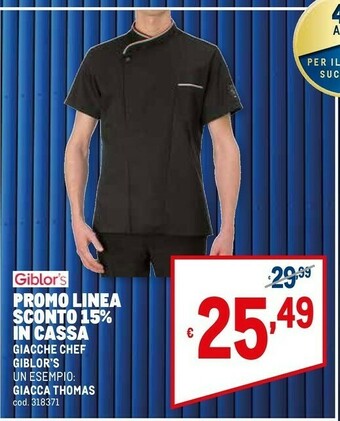 Metro Giblor's Giacche Chef offerta