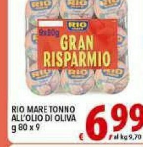 Gros Rio Mare Tonno Rio mare offerta