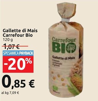 Carrefour Gallette di Mais Carrefour Bio 120 g offerta