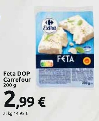 Carrefour Feta DOP Carrefour 200 g offerta