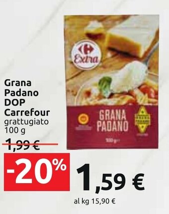 Carrefour Grana Padano DOP Carrefour grattugiato 100 g offerta