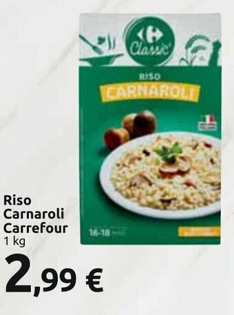Carrefour Riso Carnaroli Carrefour 1 kg offerta
