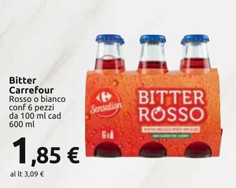 Carrefour Bitter Carrefour Rosso o bianco conf 6 pezzi da 100 ml cad 600 ml offerta