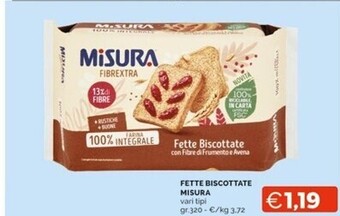 Mercatò Misura fette biscottate offerta