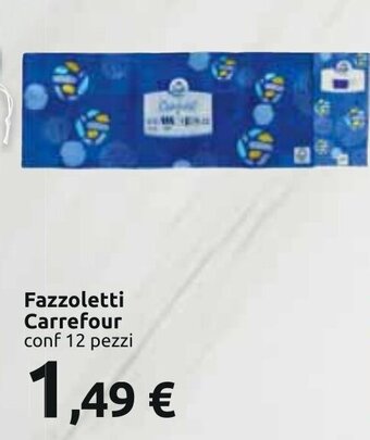 Carrefour Fazzoletti Carrefour conf 12 pezzi offerta
